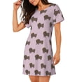 thumbnail image 2 of Gukieu Dachshund Dog Puppy Print Women's Nightgown, A-line Round Neck Short-sleeved Nightgown Pajamas Home Wear Suitable for Home and Outing, 2 of 6