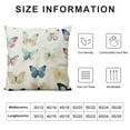 thumbnail image 5 of Nawypu  Watercolor Butterfly Decor Throw Pillow Cover, Linum Square Pillow Case Cushion for Home Sofa Couch, Gift forWomen,, 5 of 5