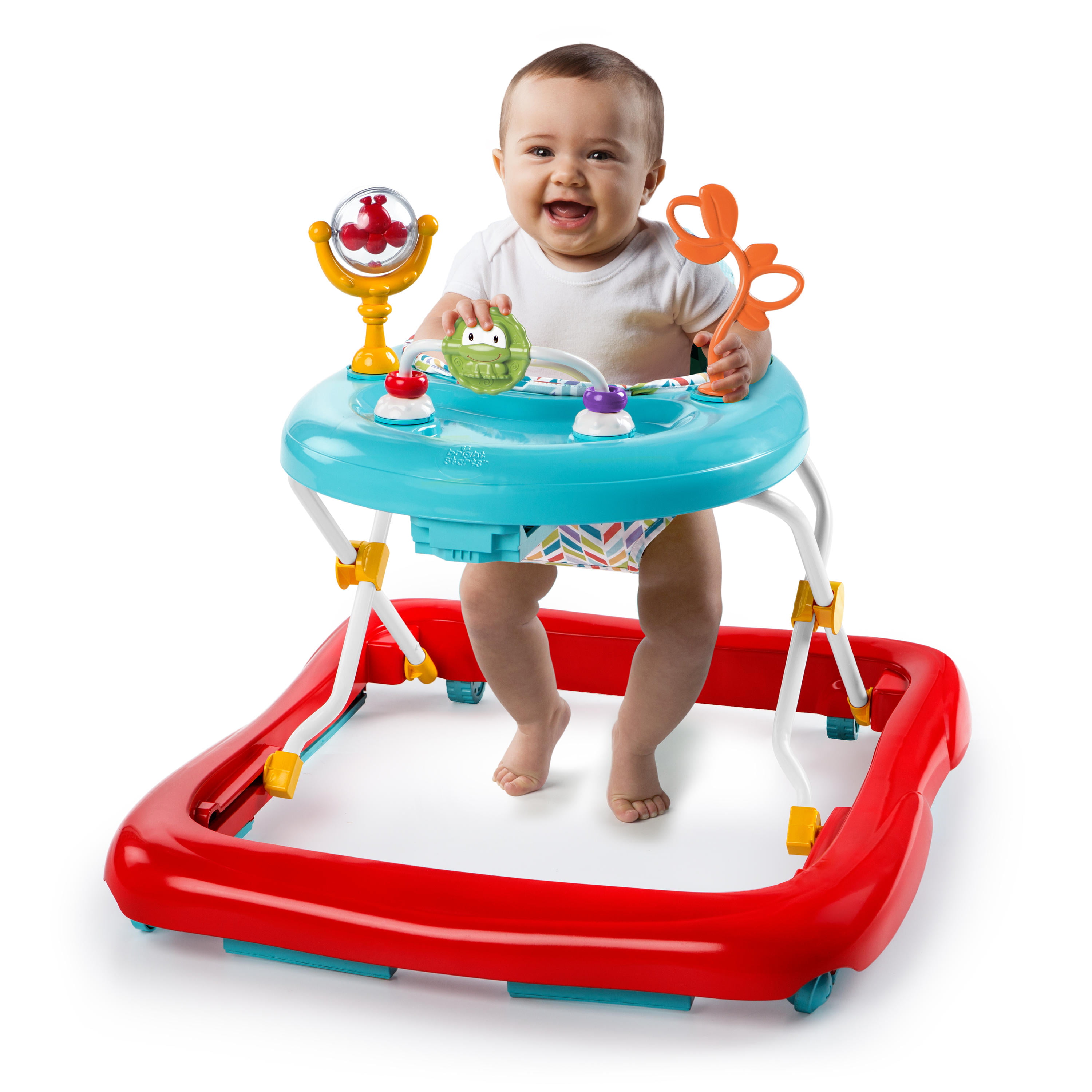 baby walking with push walker