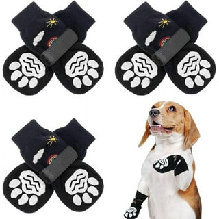  Dog Socks for Hot Pavement & Hardwood Floors, Anti-Slip Dog  Paw Protector, Dog Grip Socks Breathable Doggie Boots with Rubber Sole &  Fix Straps, Pet Shoes/Booties/Socks for Small Medium Large