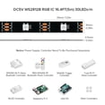 thumbnail image 4 of BTF-LIGHTING WS2812B Tira de luces LED 1m 5m 30LEDs/m 60LEDs/m IP30 IP65 IP67 5050SMD Direccionable individualmente PCB blanco negro flexible Tira de píxeles LED a todo color Dream Color DC5V, 4 of 5