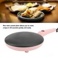 thumbnail image 4 of 8 Inch Electric Crepe Maker, Long Handle Non Stick Dipping Plate with Egg Whisk, Silicone Spatula, Tray, Cook Roti Tortillas Pancakes, Easy to Clean Portable Compact Baker, 4 of 7