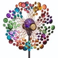 thumbnail image 4 of Alpine Corporation 60" Metal Rainbow Wind Spinner with Solar-Powered LED Lights, 4 of 15