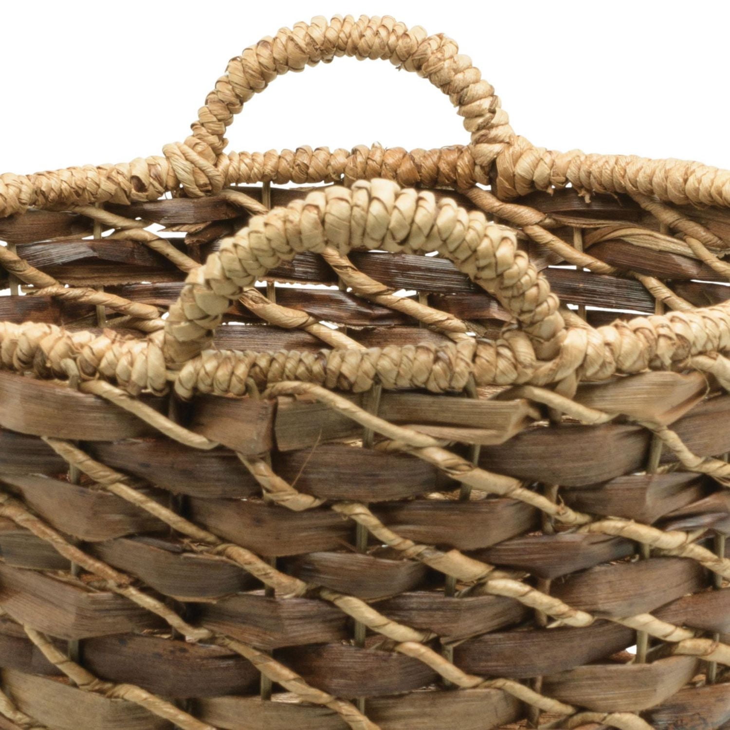Bacbac and Bangkuang Storage Basket, Made with Natural Fibers, Brown, Woven Reed Basket