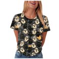 thumbnail image 5 of Halloween T Shirt For Women Short Sleeve T Shirt Printing Loose Top Spooky Season Tee Halloween Party, 5 of 9