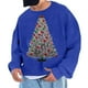 thumbnail image 1 of Sudadera sin capucha para hombre, cuello redondo, deportiva, con estampado de árbol de Navidad, sudadera con capucha, jersey de manga larga, blusa de poliéster para hombre, 1 of 4