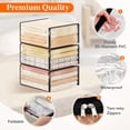 thumbnail image 2 of czcpp-36L Sacs de Rangement pour Draps Transparents avec Fermeture Éclair 3 Pack, Bacs de Rangement en Plastique pour Vêtements, Organisateurs Pliables en Vinyle pour Placard, Couvertures, Literie 17.7 x 15.7 x 7.9 Pouces, 2 of 4