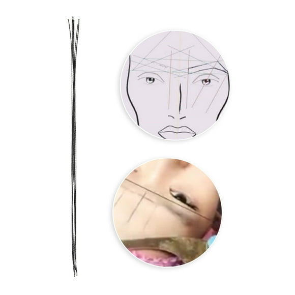 Mapeador De Cejas, Línea De Hilo Prefabricada Reutilizable De Fibra, Maquillaje De 10 Piezas Para Cejas