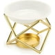 thumbnail image 1 of Metal Oil Burner Rative Wax Melt Burner With Ceramic Bowl, Home R Scented Burner, 1 of 5