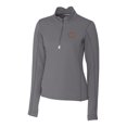 thumbnail image 2 of Women's Cutter & Buck  Gray Norfolk Tides Traverse DryTec Stretch Quarter-Zip Pullover Top, 2 of 3