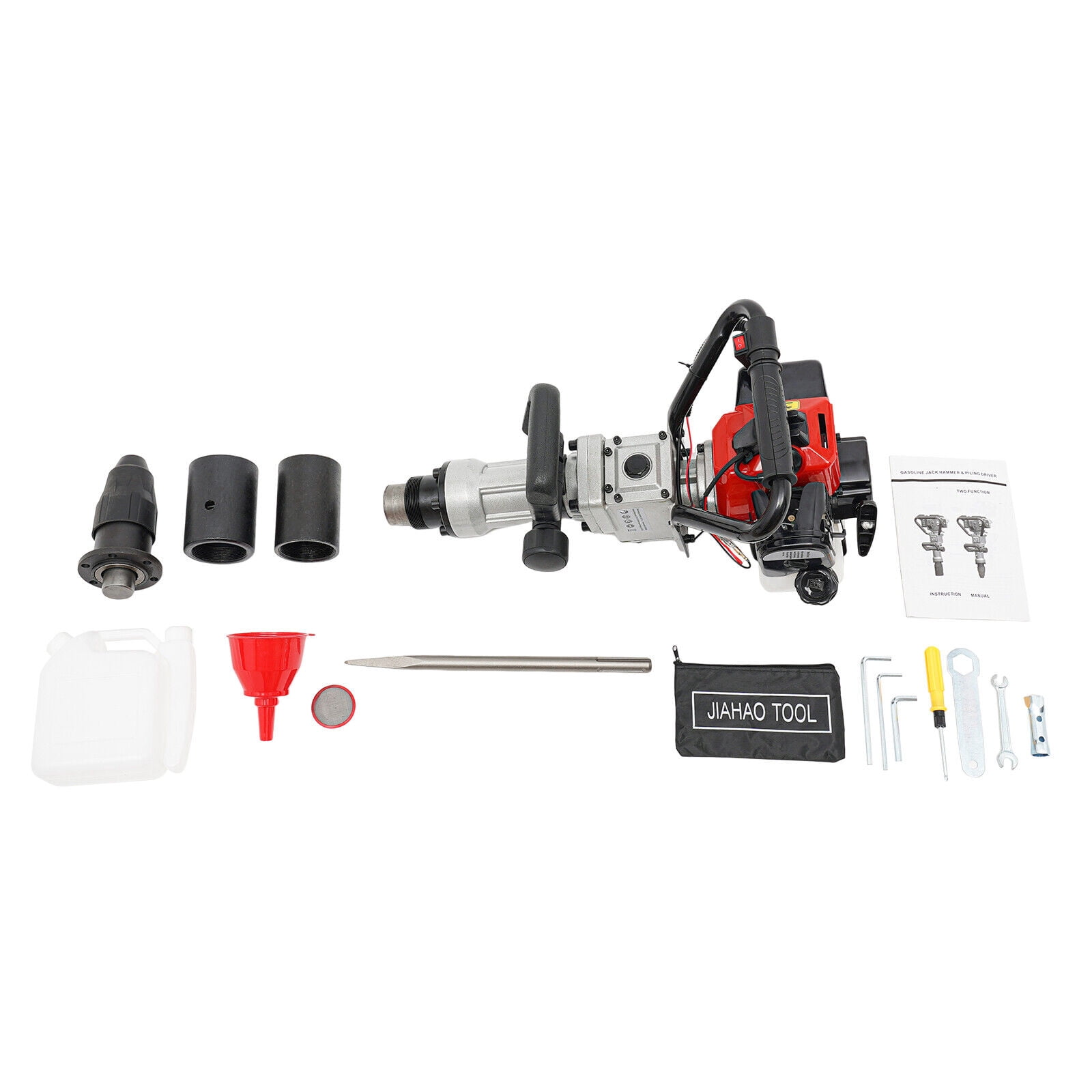 2 Stroke 32.7cc Gas Powered T Post Driver Fence Pile Driver Jack Hammer W/Chisel