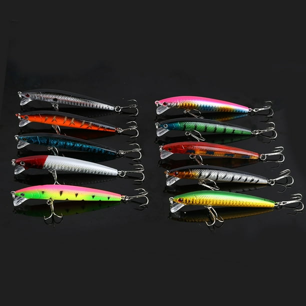 Anzuelos Crankbait 10 Uds. Señuelos De Pesca Coloridos 95mm Crankbaits