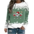thumbnail image 1 of Chandails en Molleton de Noël pour Femmes 2023 T-shirt Imprimé d'Hiver Ample à Manches Longues Blouse Col Rond Hauts Décontractés Grande Taille Chandails en Molleton pour Femmes en Liquidation, 1 of 3