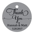 thumbnail image 1 of 100 Pcs Papier Cadeau Rond Personnalisé Merci à Suspendre Tags Cadeaux de Mariage Personnalisés Tags, 1 of 1
