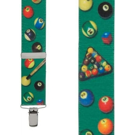SuspenderStore Billiards/Pool Suspenders - 1.5-Inch Wide Elastic - Clip - 3 Sizes