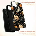 thumbnail image 6 of Halloween Pumpkin Ghost Phone Case, Cute Spooky Art and Spiderwebs, Seasonal Protective Cover for iPhone 17 16 15 14 13 12 11 Series, 6 of 6