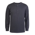 thumbnail image 2 of 2 Pack Men's Henley Shirts Cotton Long Sleeve Tops S-3XL Regular Big & Tall Breathable Comfy Basic Layering Top Menswear Underwear Classic Casual, 2 of 2