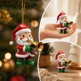 thumbnail image 3 of AMARHH Santa Claus Hanging Ornaments, 3D Flat Plastic Christmas Decorative Pendants, Hanging Decor Holiday Party Gifts for Christmas Tree Decor, 3 of 7
