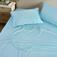 thumbnail image 4 of Superior 3-Piece Rayon From Bamboo Light Blue Sheet Set, Twin XL, 4 of 10