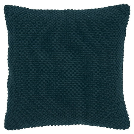 Rizzy Home solid nubby textured20" x 20"Cotton decorative filled pillow