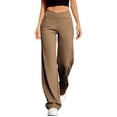 thumbnail image 2 of RongHuan Yoga Pants for Women Lightweight Wide Leg Sweatpants High Waisted Fitness Pant Casual Gym Trousers with Pockets, 2 of 9
