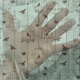 thumbnail image 3 of Vintage Tulle Curtains with Rod Pocket, Pattern Birds and Cages Illustration Freedom Escape Art, Sheer Drape for Wedding Party 2 Panels, 7 Sizes, Mint Green and Brown, by Ambesonne, 3 of 3