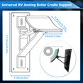 thumbnail image 6 of Unique Bargains RV Awning Support Roller Cradle Center Bracket White, 6 of 8