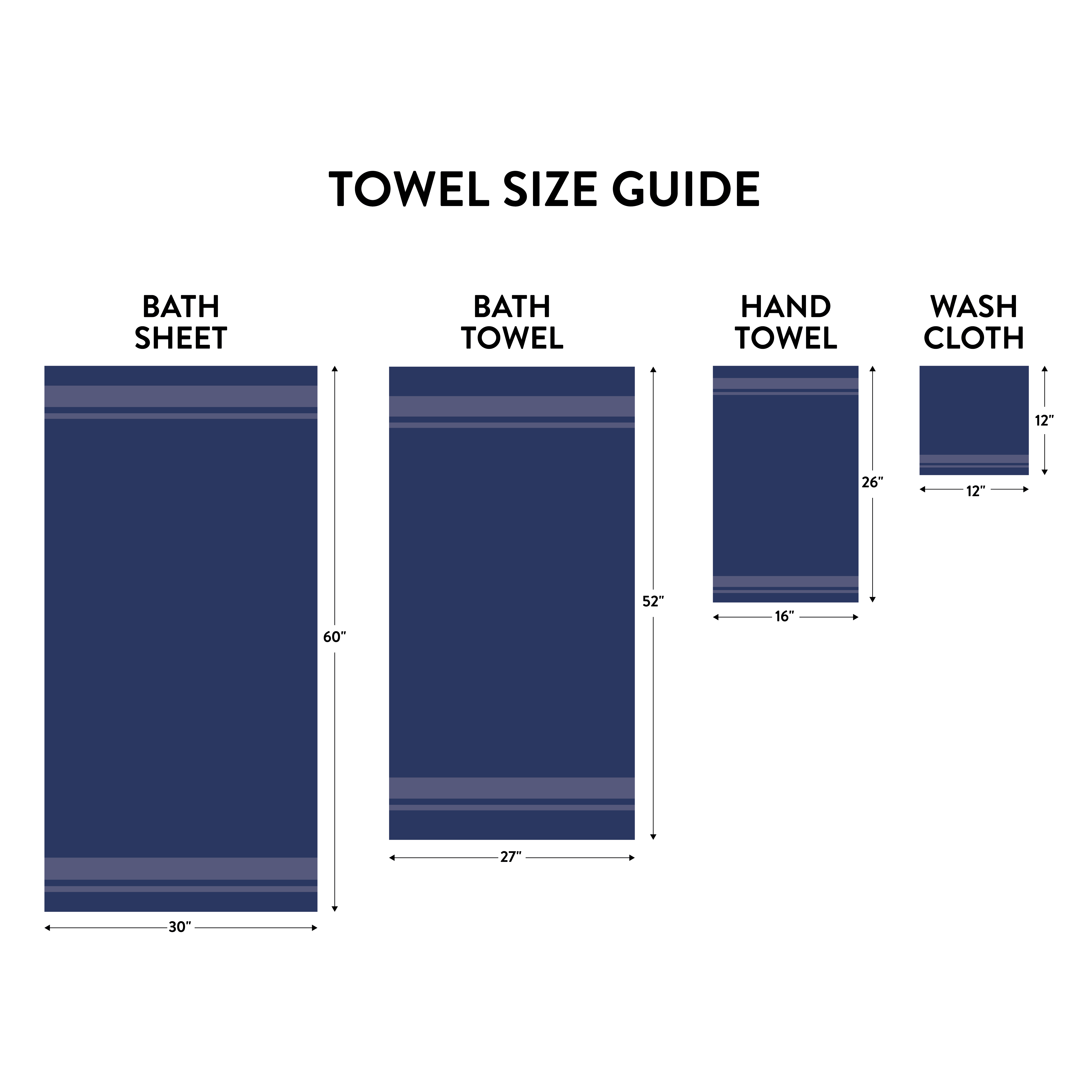 Mainstays 18-Piece 100% Cotton Towel Set, Navy photo 5
