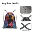 thumbnail image 4 of Xecao Cartoon Big-Eyed Dog Pattern Sports Drawstring Backpack - String Swim Gym Bag with Wet Proof Pocket for Women&Men-Medium, 4 of 6