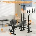 thumbnail image 3 of Ourlova Weight Bench Set with Leg Extension & Preacher Curl Pad – 9-In-1 Adjustable Workout Bench Press with LAT Pulldown, Butterfly Arms & Squat Rack, Multi-Function Strength Training, 3 of 6