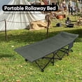 thumbnail image 7 of Dark Green Camping Cot For Adults With Cushion And Pillow Portable Folding Bed Lightweight Tent Cot With Carry Bag Supports Up To 450 Lbs, 7 of 7