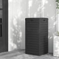 thumbnail image 5 of Nihsuao 31 Gallon Large Outdoor Trash Bin with Pull-Out Liquid Drawer, Single Lid Closure Design, Waterproof Resin Garbage Can Container for Patio, Backyard, Black, 5 of 9
