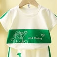 thumbnail image 3 of Kogui Boys Shorts Sets Boys Summer Clothes Short-Sleeved T-Shirt & Shorts Set 2 Piece Toddler Kid Outfit 5T 6T (Green,5-6 Years), 3 of 4