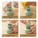 thumbnail image 5 of Juego de cepillos para lavar platos | Dispensador de jabón tipo prensa | Lana de acero para grasa resistente | Empuñadura ergonómica | Limpieza de cocina versátil | Incluye 1 pincel para macetas, 5 of 7