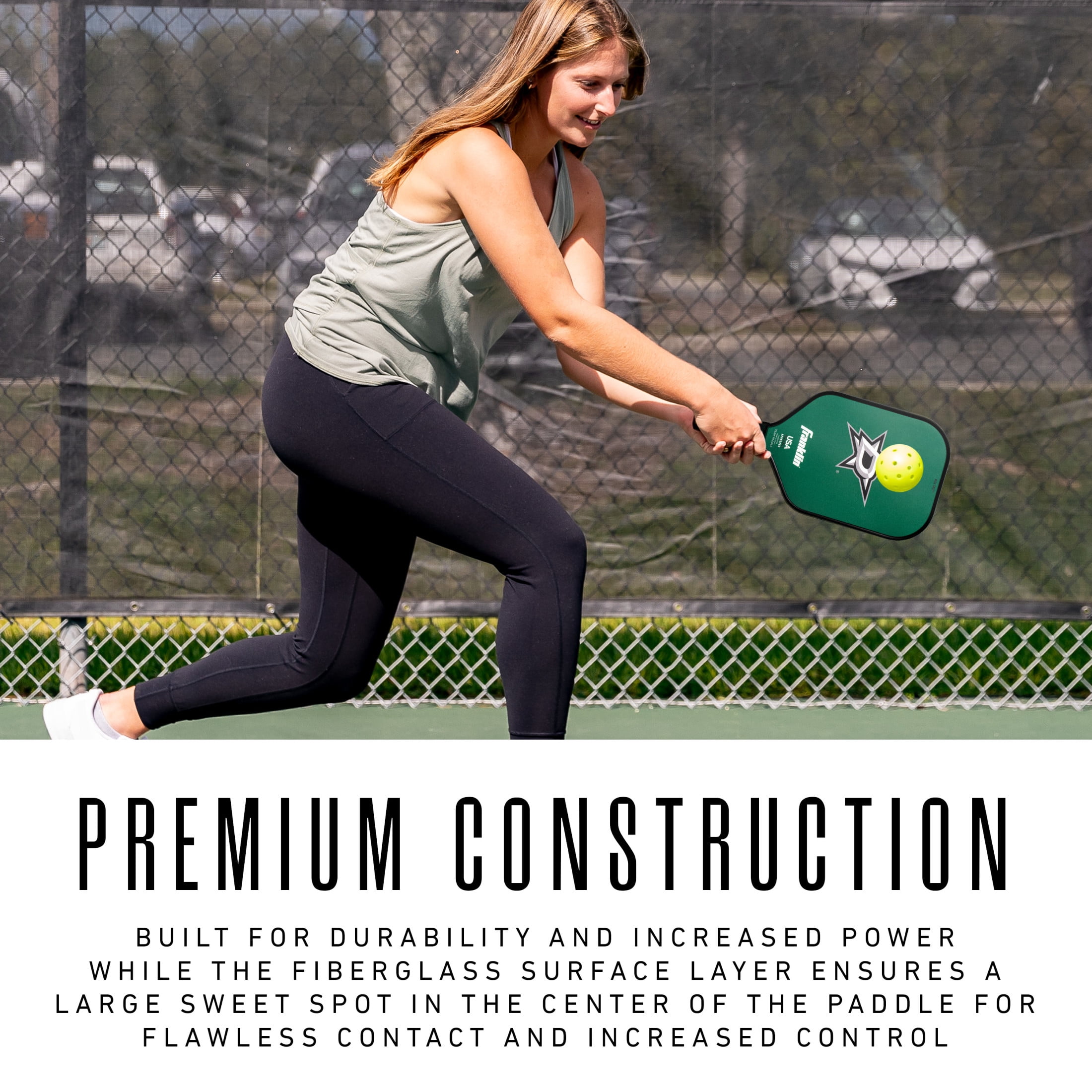 Franklin Sports NHL Dallas Stars Pickleball Paddle - Official NHL Team Pickleball Paddles - USAP (USAPA) Approved Premium Quality Pickleball Paddles - Authentic Team Logos + Colors