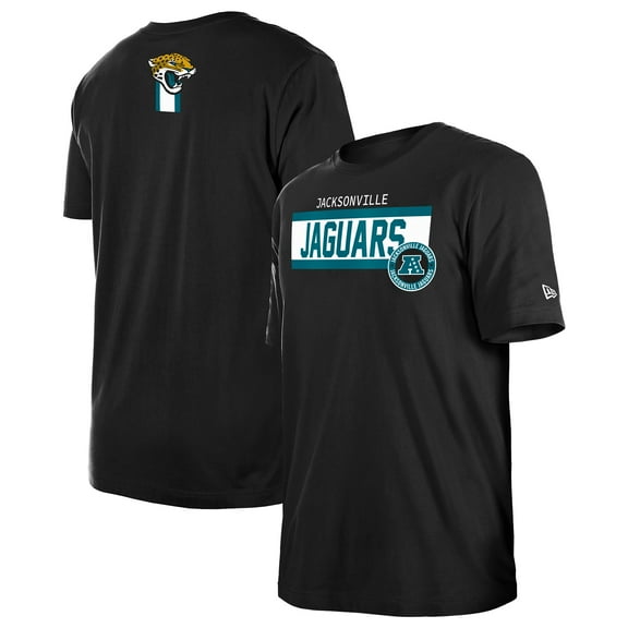 Men's New Era Black Jacksonville Jaguars 3rd Down High Density Print T-Shirt