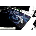 thumbnail image 2 of XXL Mouse Pad/Mat | (35.5''x15.8''x0.12'') Light Series Mousepad for Maximum Speed (Waterproof) Desk Pad | Black Purple and Light Blue Colors, Topographic x Floral Style (Spirals - B), 2 of 4