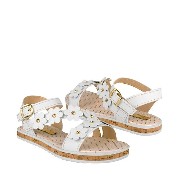 HUARACHES NIÑA STYLO 16968 SIMIPIEL BLANCO