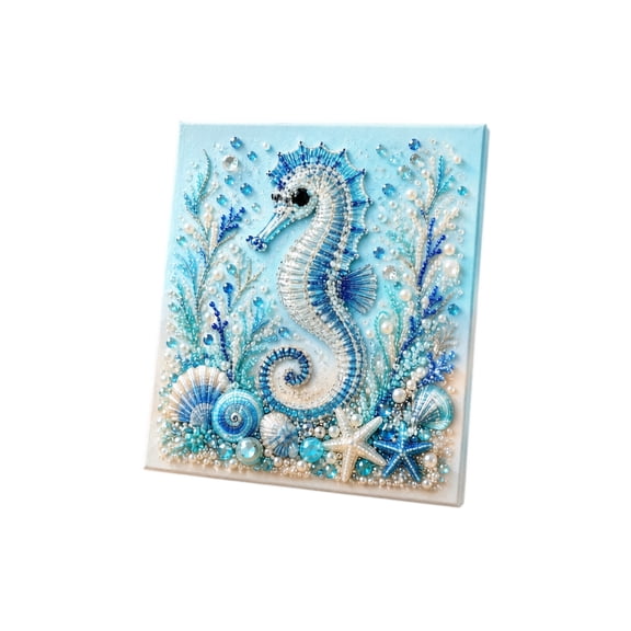Sea Tutrle Diamond Art Pearl Painting Kit, DIY Pearl Art Painting Beach Turtle Pearl Diamond Painting Kits Handmade Gem Dot Picture Craft for Home Wall Decor Turtle