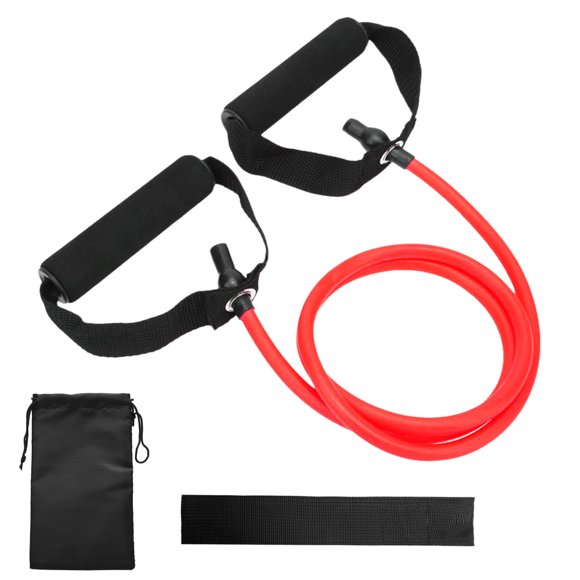 Amdohai Resistance Toning Tube Bands Fitness Workout Elastic Exercise Band with Door Anchor and Carry Bag