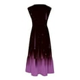 thumbnail image 4 of Fankiway Femmes à la Mode Sans Manches Poche Col Rond Impression en Vrac Robes Longues Robes d'Été pour les Femmes de Dégagement Robes Grande Taille de Dégagement, 4 of 4