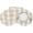 Plaids Beige & White, variant on ANHXN Cotton Buffalo Check Round Placemat, Friendly Fabric Handcrafted Machine Washable Indoor & Outdoor Tablemat