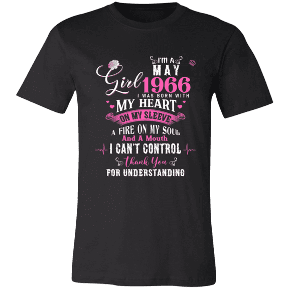 I'm May Girl 1966 Birthday 60Th Bday Decorations 60 Years Old Women T-Shirt