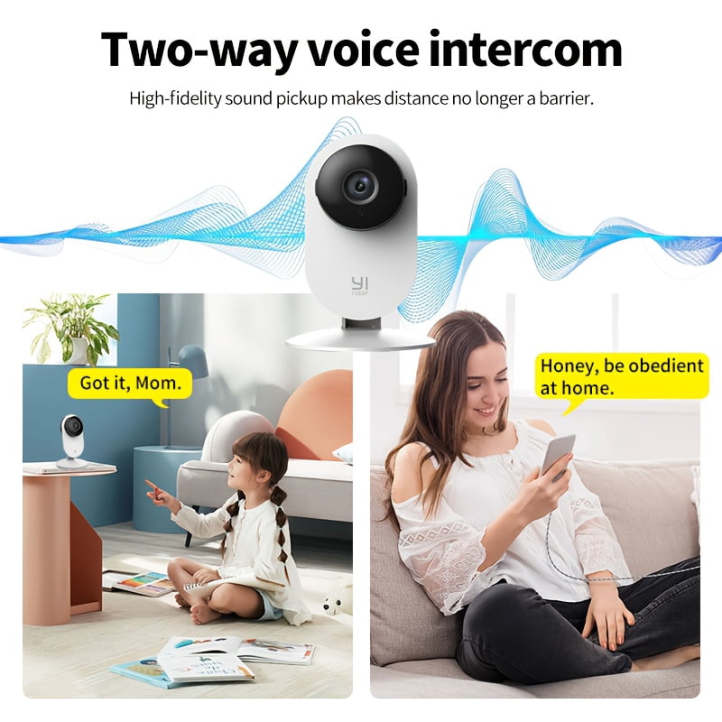 AI 1080P Indoor Security Camera with Color Night Vision, Two-Way Audio, Real-Time Alerts for Baby, Pet, Home & Office, USB Powered, 2.4GHz WiFi