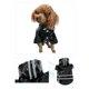 thumbnail image 3 of Xiao Hua Poncho impermeable para perros con capucha transparente y dos patas, chaqueta impermeable con banda reflectante para perros pequeños, medianos y grandes (negro, S), 3 of 4