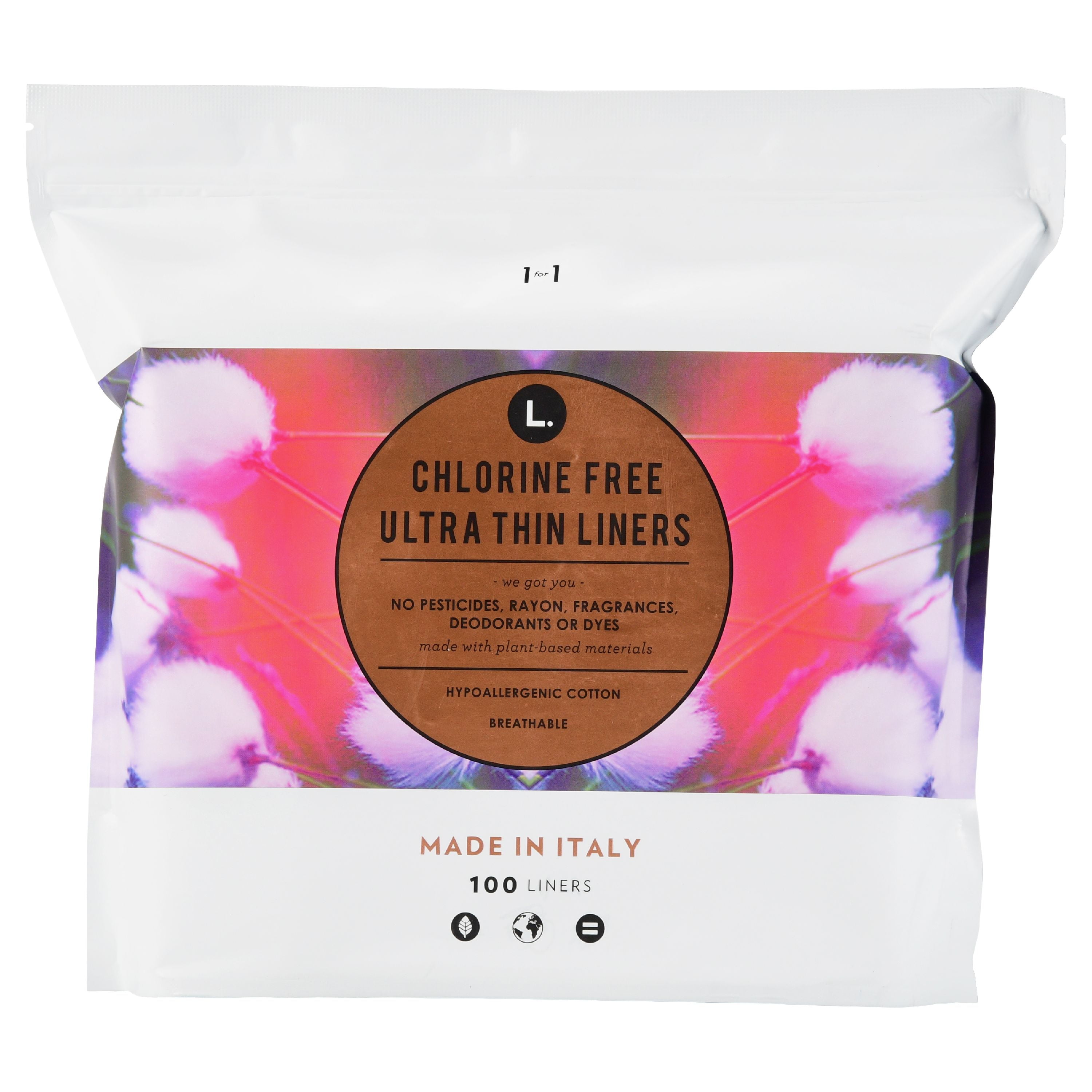 L. Chlorine Free Ultra Thin Liners 100 Count