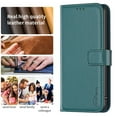 thumbnail image 6 of Premium High Quality Wallet Case For Samsung S21 Plus, Strong Magnetic Clasp Case with [RFID Blocking] Card Holder Kickstand Magnetic,Leather Flip Case for Samsung Galaxy S21 Plus,green, 6 of 8