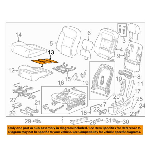 GM OEM Seat Heater-Element 23168136