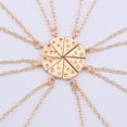thumbnail image 3 of Dalidasy 8Pcs Best Friend Puzzle Friendship Necklace Chains 8 Pendants Creative Pizza Shape Puzzle Necklace Golden, 3 of 10