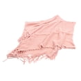thumbnail image 4 of Poncho para mujer, suéter con encaje rosa, borlas, flecos, chal, capa de punto de cachemira, 4 of 15
